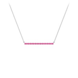 Gemstone Bar Pendant Necklace