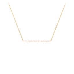 Gemstone Bar Pendant Necklace