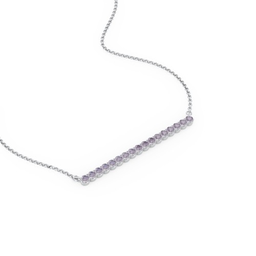 Gemstone Bar Pendant Necklace