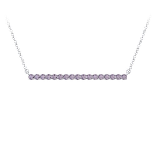 Gemstone Bar Pendant Necklace