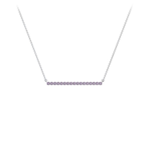 Gemstone Bar Pendant Necklace