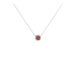 Bezel Set 4mm Gemstone Pendant