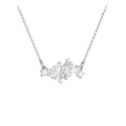 Gemstone Hearts Necklace with Accent Stones