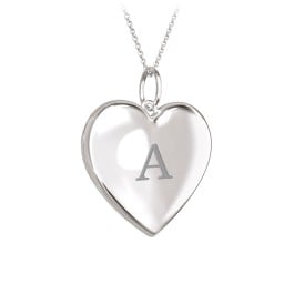 Engravable Heart Photo Locket Necklace
