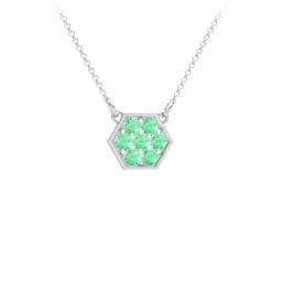 Hexagon Family Birthstone Necklace
