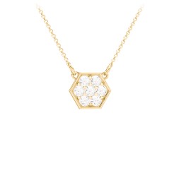 Hexagon Family Birthstone Necklace