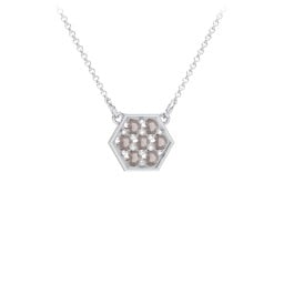 Hexagon Family Birthstone Necklace