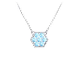 Hexagon Family Birthstone Necklace