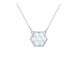 Hexagon Family Birthstone Necklace