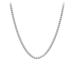 22" Rounded Box Chain Necklace in 925 Sterling Silver
