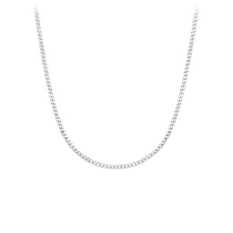 14" Open Curb Chain Necklace in 925 Sterling Silver