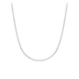 16" Open Curb Chain Necklace in 925 Sterling Silver