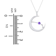 Engravable Taurus Constellation Necklace With Gemstone