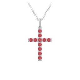 Medium Gemstone Cross Pendant