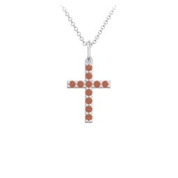 Small Gemstone Cross Pendant