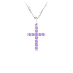 Small Gemstone Cross Pendant