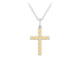 Small Gemstone Cross Pendant