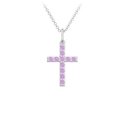 Small Gemstone Cross Pendant