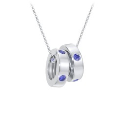 Multi-Gemstone Stacking Ring Charm Necklace - 2