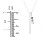 Engravable Vertical 3D Bar Necklace with 3-Stone Charm – Sterling Silver with Lavender Premium Zirconia, Blue Topaz, and Blue Sapphire