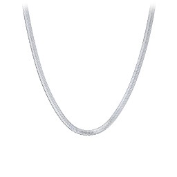 Engravable 16" Herringbone Chain in Stainless Steel in Stainless Steel