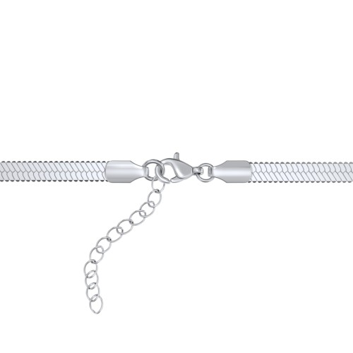 Engravable 16" Herringbone Chain in Stainless Steel – Stainless Steel