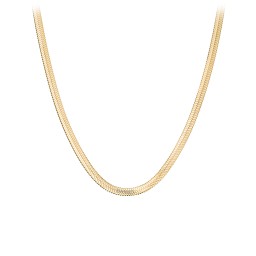 Engravable 16" Herringbone Chain in Yellow Ion-Plated Steel