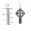 Engravable Celtic Cross Necklace with Black Enamel – 18K Gold Plated Silver