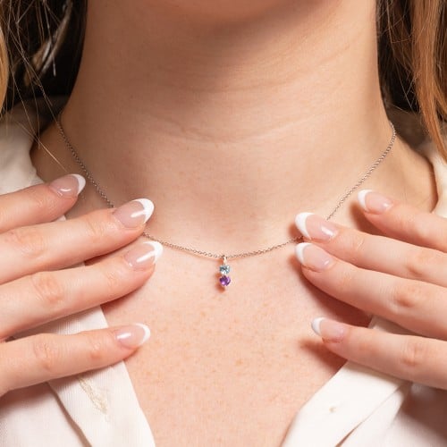 Engravable Generations Stacking Hearts Pendant - 1