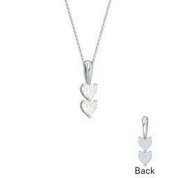 Engravable Generations Stacking Hearts Pendant - 2