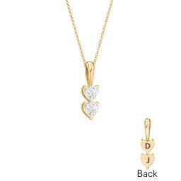 Engravable Generations Stacking Hearts Pendant - 2