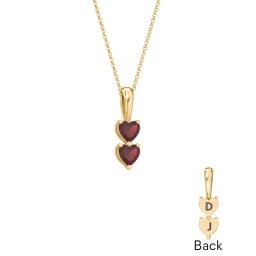 Engravable Generations Stacking Hearts Pendant - 2