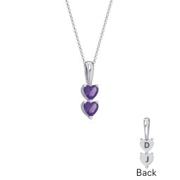 Engravable Generations Stacking Hearts Pendant - 2