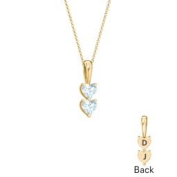 Engravable Generations Stacking Hearts Pendant - 2