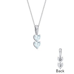Engravable Generations Stacking Hearts Pendant - 2