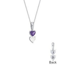 Engravable Generations Stacking Hearts Pendant - 2