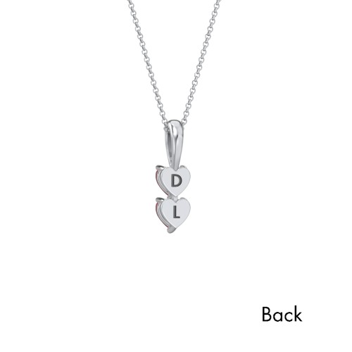 Engravable Generations Stacking Hearts Pendant - 2