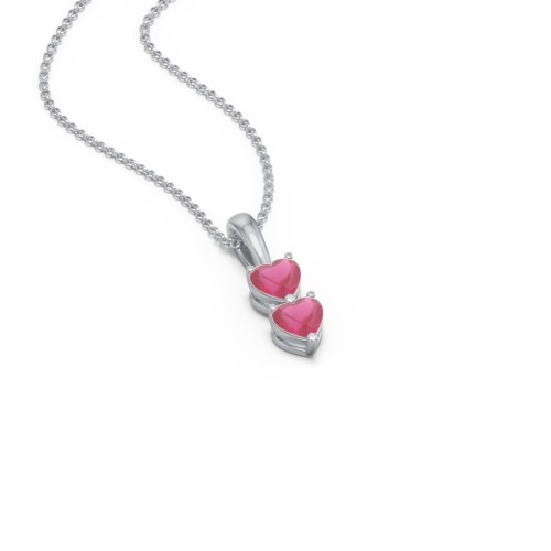 Engravable Generations Stacking Hearts Pendant - 2