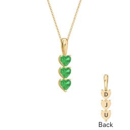 Engravable Generations Stacking Hearts Pendant - 3