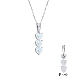 Engravable Generations Stacking Hearts Pendant - 3
