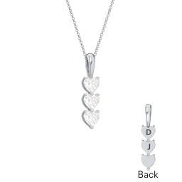 Engravable Generations Stacking Hearts Pendant - 3