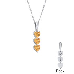 Engravable Generations Stacking Hearts Pendant - 3
