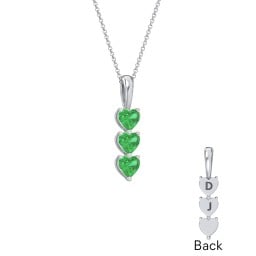 Engravable Generations Stacking Hearts Pendant - 3
