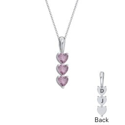 Engravable Generations Stacking Hearts Pendant - 3