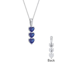 Engravable Generations Stacking Hearts Pendant - 3