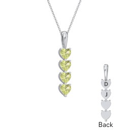 Engravable Generations Stacking Hearts Pendant - 4