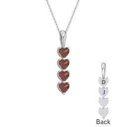 Engravable Generations Stacking Hearts Pendant - 4
