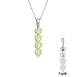Engravable Generations Stacking Hearts Pendant - 4