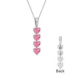 Engravable Generations Stacking Hearts Pendant - 4