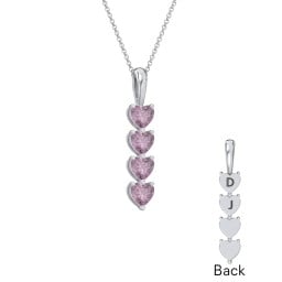 Engravable Generations Stacking Hearts Pendant - 4